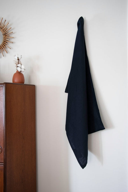 31 Chapel Lane Irish Linen Tea Towel Set in Dark Navy - Thatch Goods