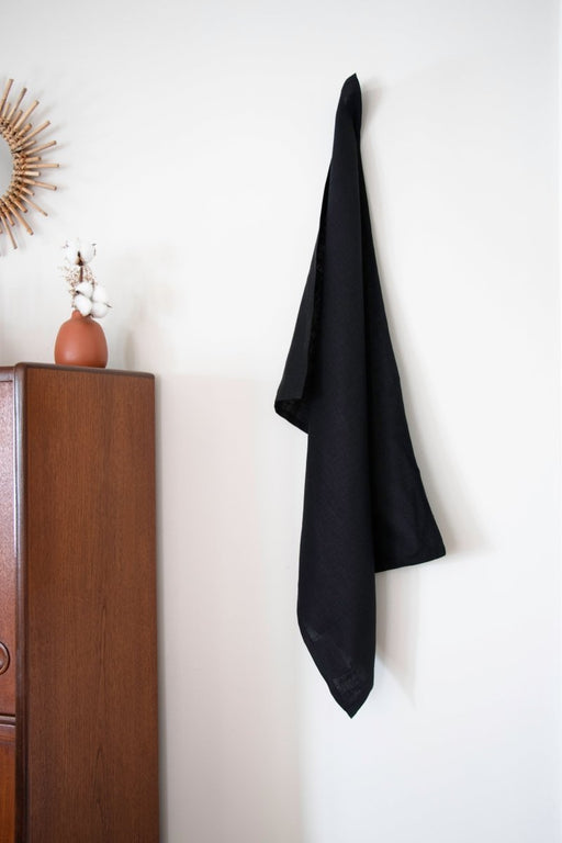 31 Chapel Lane Irish Linen Tea Towel Set in Onyx Black - Thatch Goods