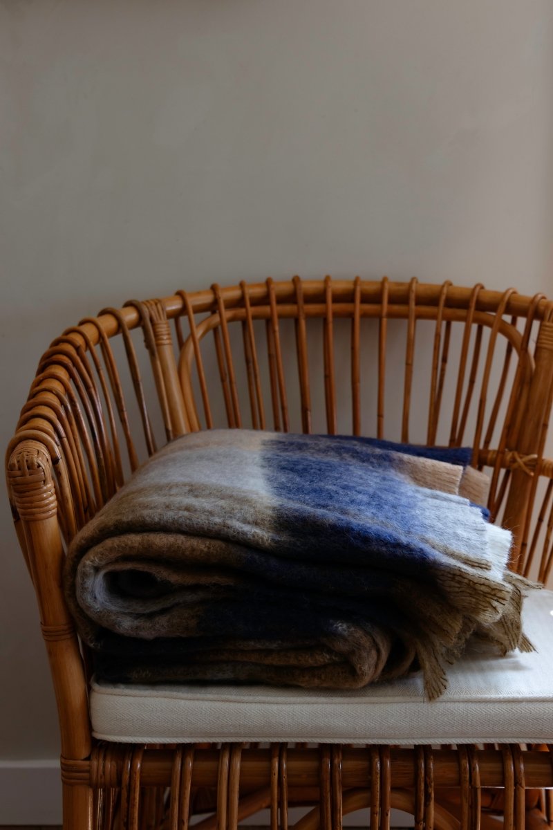 Avoca Mohair Throw in Land Check - Thatch Goods