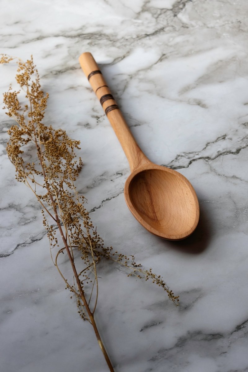 Black Hazel Woods Handmade Paddle Serving Spoon in Irish Beech - Thatch Goods