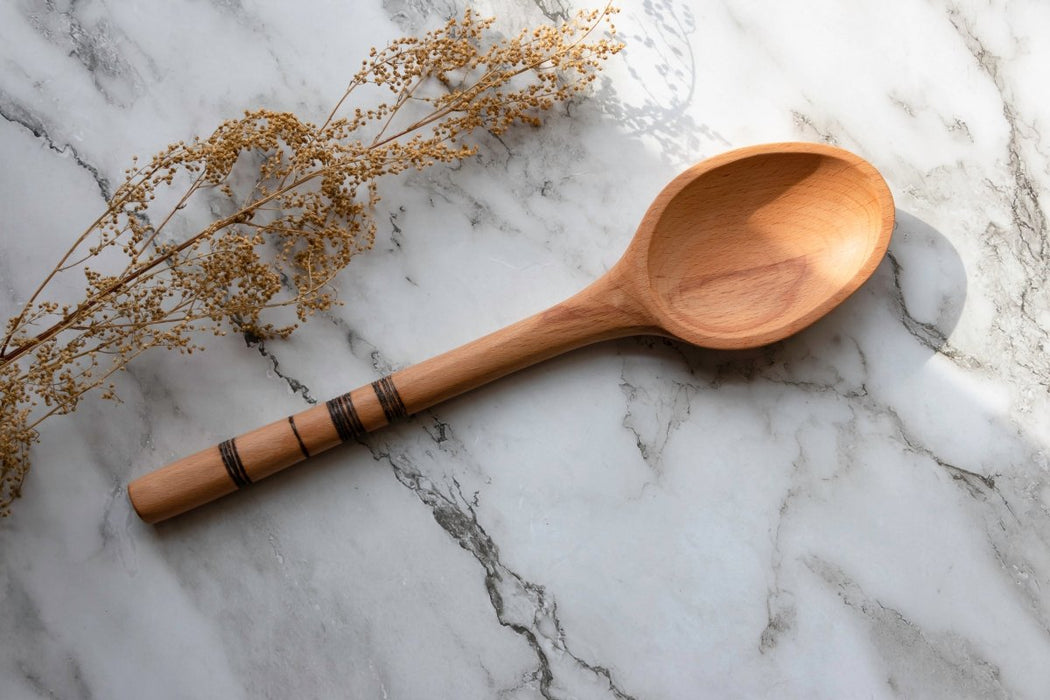 Black Hazel Woods Handmade Paddle Serving Spoon in Irish Beech - Thatch Goods