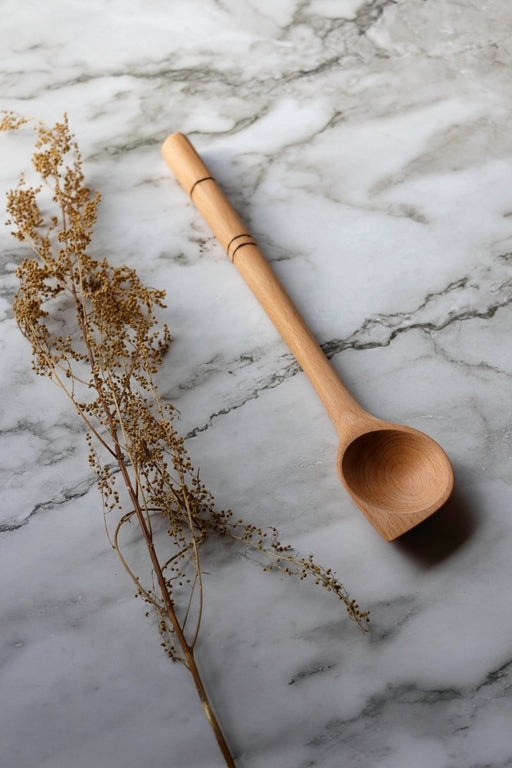 Black Hazel Woods Handmade Pointed Cooking Spoon in Irish Beech - Thatch Goods