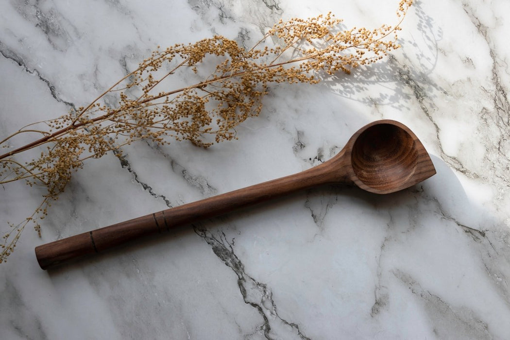 Black Hazel Woods Handmade Pointed Cooking Spoon in Irish Walnut - Thatch Goods