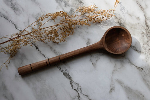 Black Hazel Woods Handmade Serving Spoon in Irish Walnut - Thatch Goods