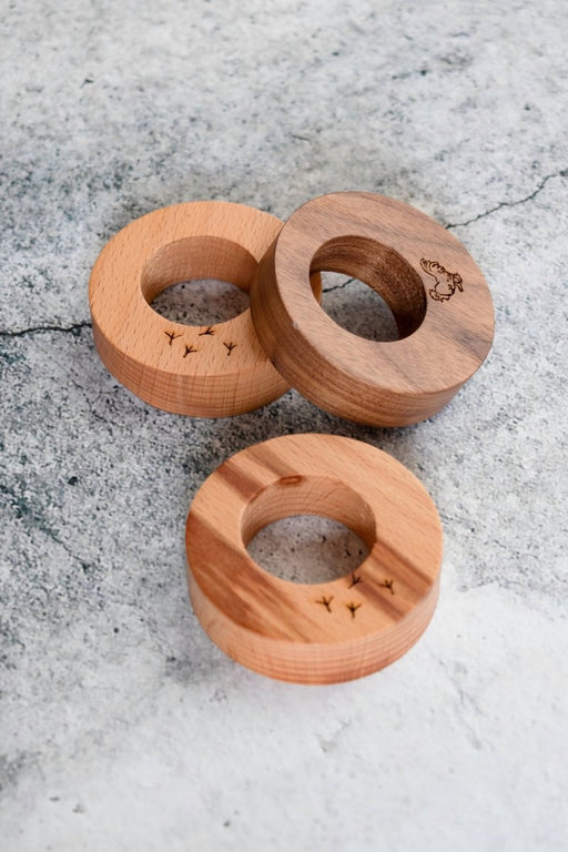 Caulfield Country Boards Minimalist Egg Cups in Irish Beech and Walniut - Thatch Goods