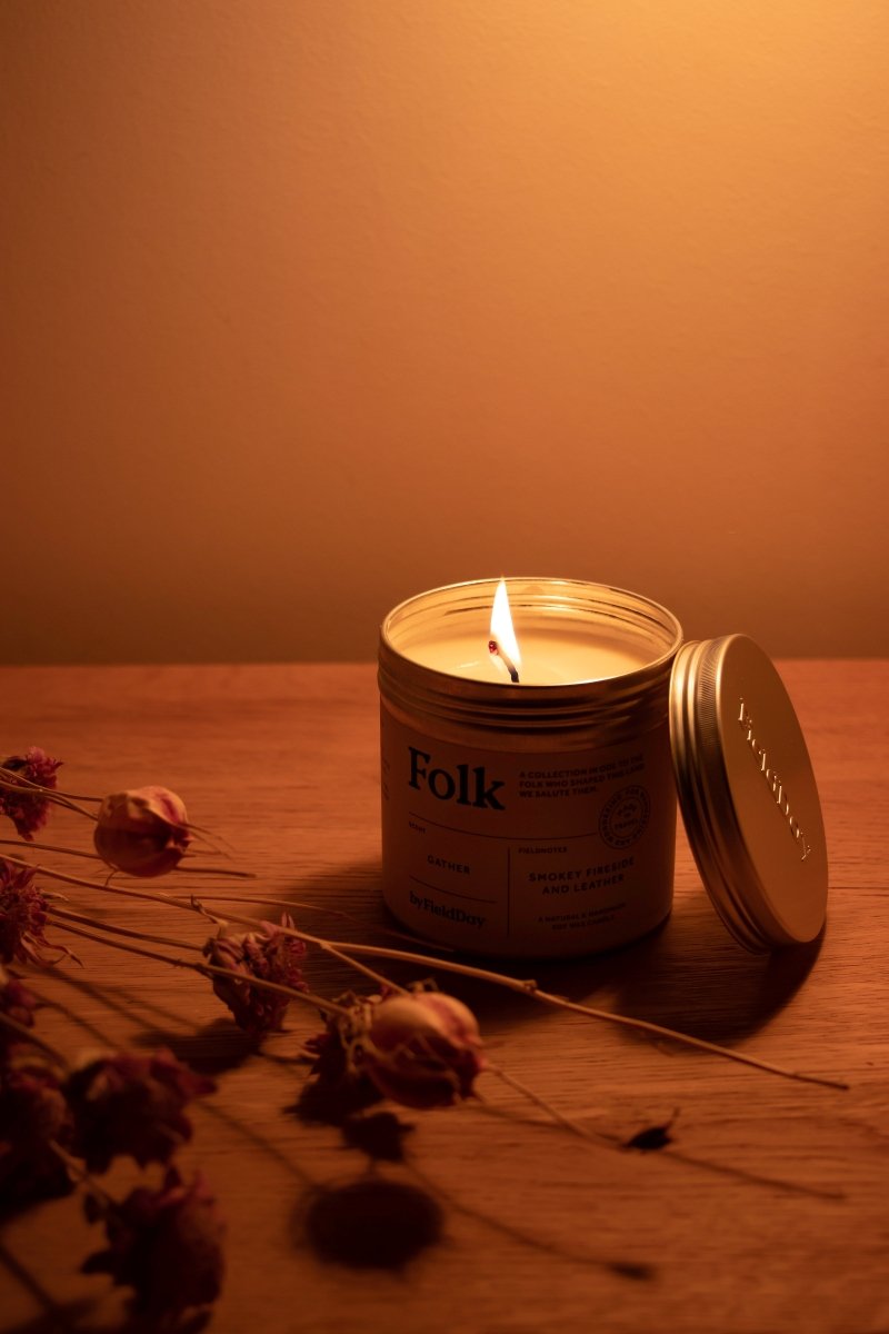 FieldDay Folk Tin Candle in Gather - Thatch Goods